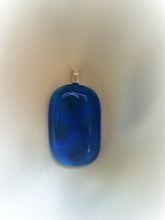 Load image into Gallery viewer, Shades of Blue - Blue & Very Light Green Spots Rectangular Pendant