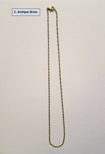 Load image into Gallery viewer, Delicate antique brass chain