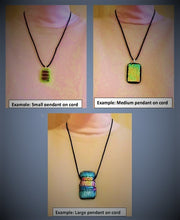 Load image into Gallery viewer, Black satin cord is ideal for any size pendant.