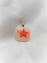 Load image into Gallery viewer, Orange Star Square Pendant