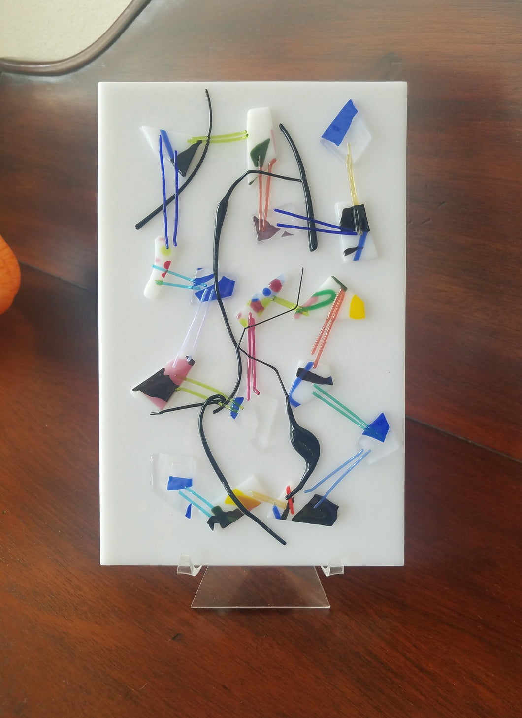 Funky Flow Flat Decorative Glass Plate - SOLD (no longer available)