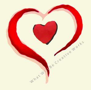 An affordable art print.  8x8 digital art painting.  Beautiful hearts to express love.  A perfect print for Valentine's Day and everyday!  Printed with high resolution, 300 dpi, on quality 100# matte card stock paper with no border.  Romantic, elegant, hearts show caring love.